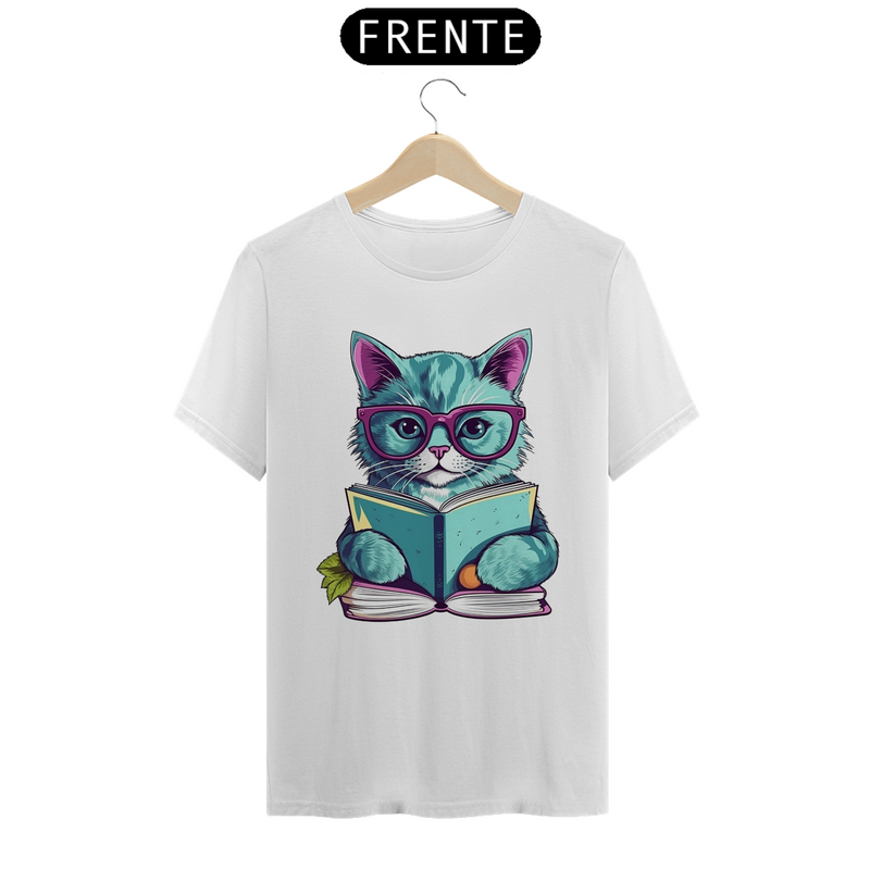 Camiseta Gatinho Leitor