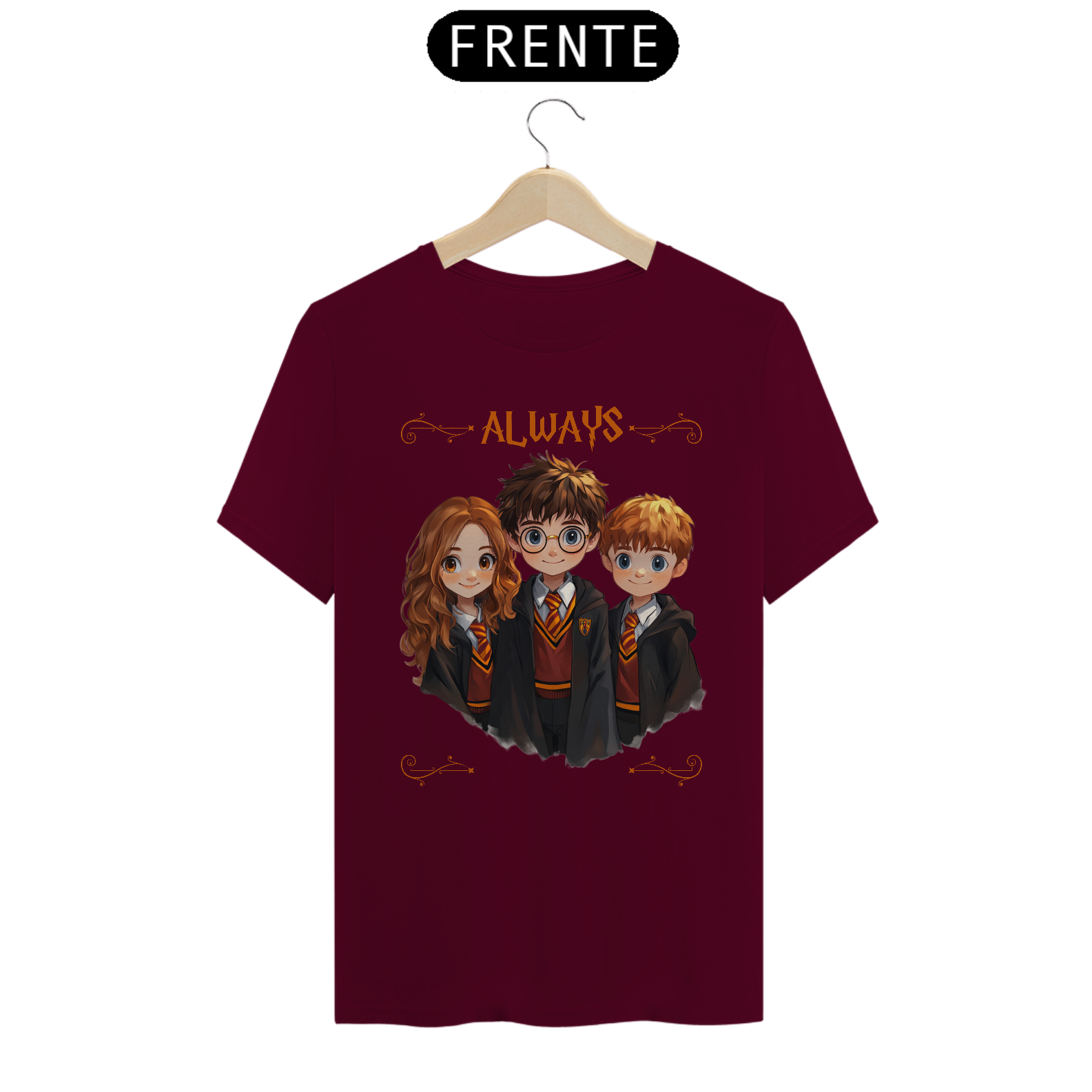 Camiseta Always - Harry, Ron e Hermione